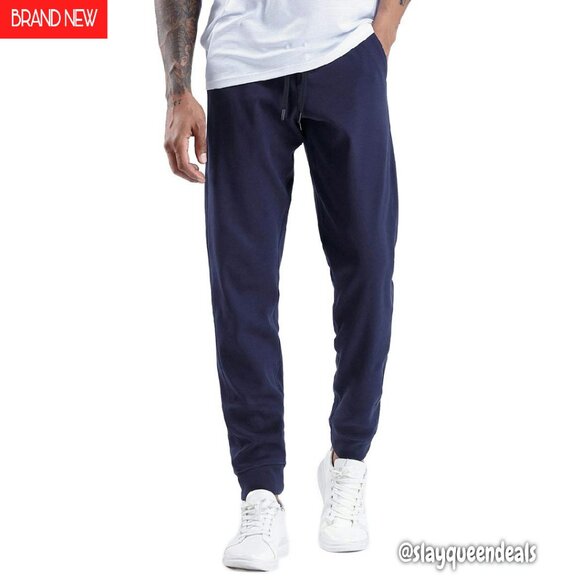 Men's Fleece Joggers with Deep Pockets Loose Fit Sweatpants